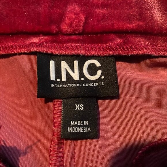 I.N.C. High Waisted Wide Leg Velvet Pants Size XS New with Tag - Picture 7 of 7